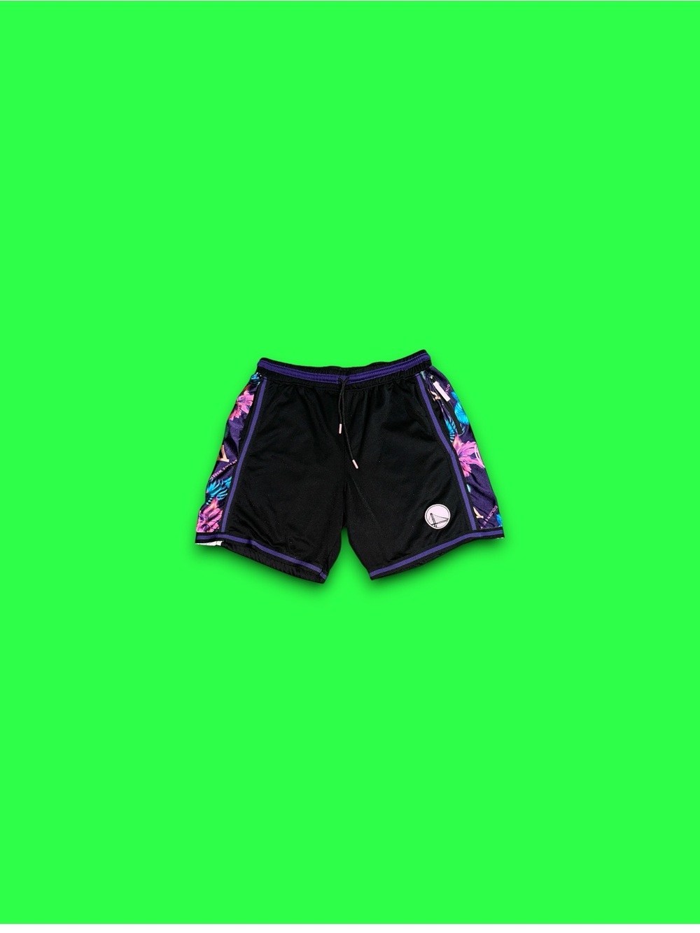 Golden State Warriors NBA floral print basketball shorts black men’s large